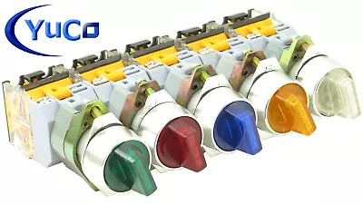 YC-SS22XPMA-I LED Illuminated Selector Switch Choose: Color Voltage 2 Or 3 Pos. • $14.99