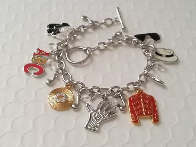 Unsigned Franklin Mint Michael Jackson Music Charm Bracelet • $9.99