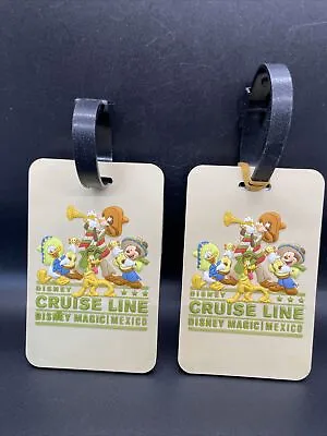 Disney Cruise Line Magic Mexico Club Member Rubber PVC  Luggage Tag Lot Of 2 • £9.41