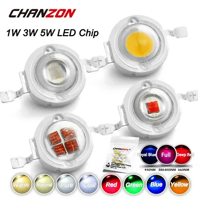 10PC 1W 3W 5W DIY High Power Led Chip Light Emitter Diode Smd Cob Lamp Bead Bulb • $7.99