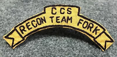 Original Vietnamese Made USSF MACV SOG CCS Recon Team RT Fork Tab Patch • $199.99