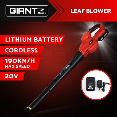 Giantz 20V Cordless Leaf Blower Garden Lithium Electric Battery Nozzles 2-Speed • $69.95