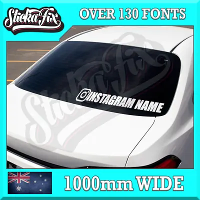 1000mm Vinyl Instagram Sticker Your Name Custom Social Media Decal • $22.90