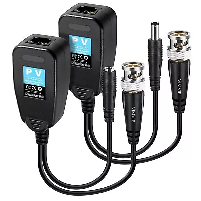 Video Balun HD-CVI/TVI/AHD UTP Passive With DC Power Connector Pair • $0.99