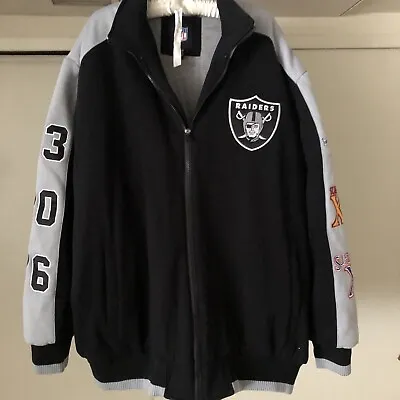 Oakland Las Vegas Raiders Zippered Jacket G-III Super Bowl Champions Sz 4XL • $125