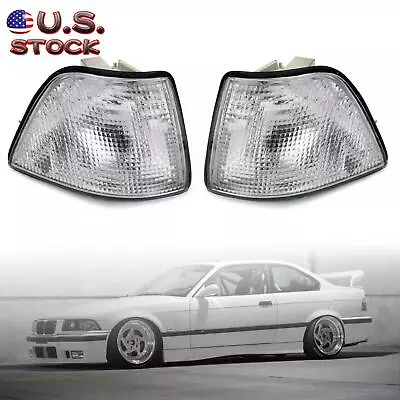 Corner Lights For Bmw E36 3-Series 4Dr Sedan/Hatchback 1992-1998 White • $28.69