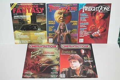 5 Horror Movie Magazine Lot Cinefantastique Rod Sterling Twilight Zone 1980s 90s • $29.99