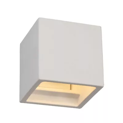 Visconte Camille Wall Light Square Paintable Dimmable Fitting - White Litecraft  • £54