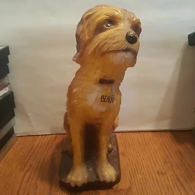 Vintage 1977 Benji Dog Piggy Bank 10” Plastic Mulberry Square Prod Relic Art Ny • $39.99