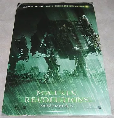 MATRIX REVOLUTIONS Orig DS 1SH Advance Movie Poster 2003 27 X40  KEANU REEVES    • $14.99