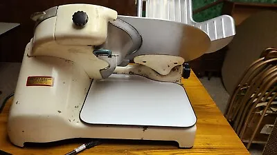 Berkel Deli Meat Slicer - Vintage 1950's Enamel Finish Gravity Feed • $300