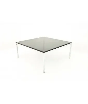 Milo Baughman Style Mid Century Chrome And Smoked Glass Coffee Table • $995