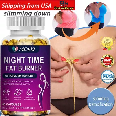 Night Time Appetite Metabolism Fat Burner Supplement Weight Loss Detox Capsules • $12.99