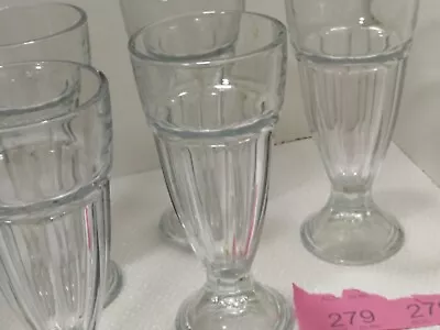 5 X Vintage Tall Knickerbocker Glory Ice Cream Milkshake Sundae Glasses • £15