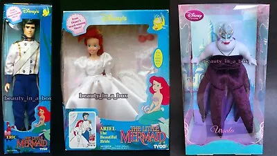Ursula Doll Ariel Beautiful Bride Eric Groom Villain Disney Little Mermaid Lot 3 • $153.85