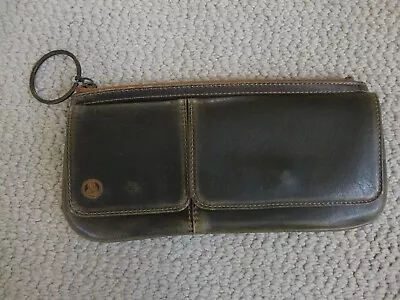 Matt & Nat Canada Distressed Vegan Leather Large Clutch Wallet Olive Green • $19.99