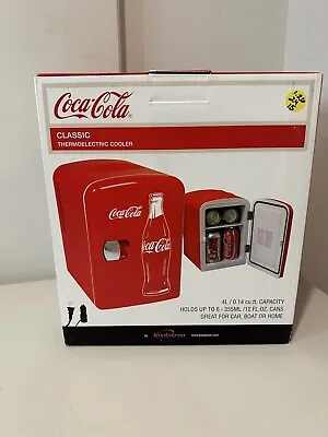 Coca-Cola Classic Thermoelectric Cooler Mini Fridge Red • $51.29