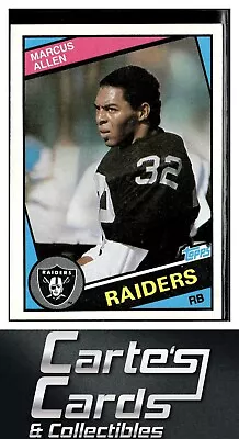 Marcus Allen 1984 Topps #98 C* Sheet Raiders Hall Of Fame 2nd Year • $3.95