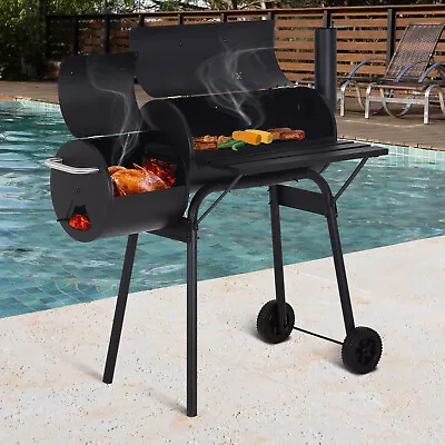 43  BBQ Grill Charcoal Barbecue Pit Outdoor Patio Backyard Meat Cooker Smoker • $107.99