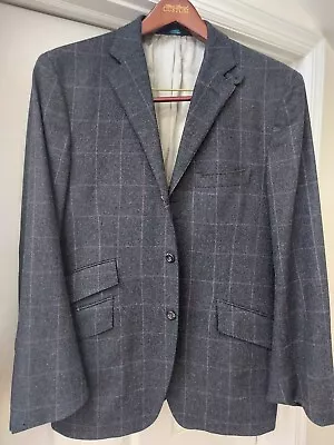 David Chu Morgan Hacking 42R Plaid Wool Blazer Made In Italy • $70