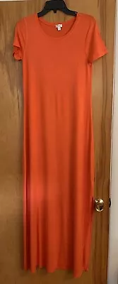 Womens Ladies Spense Orange Short Sleeve Maxi Dress Size Small New Without Tags • $10