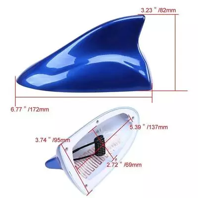 $14.98 • Buy Blue Car SUV Big Shark Fin Roof Antenna Radio Signal FM/AM Aerial Universal Deco