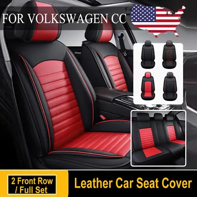 3D PU Leather Car Seat Covers For Volkswagen CC Full Set/Front Cushions Interior • $120.54