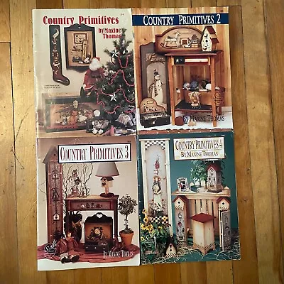 Country Primitives Decorative Painting Books 1-4 By Maxine Thomas Paperback • $39.45