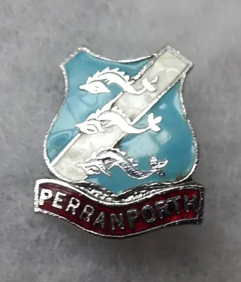 PERRANPORTH - Coat Of Arms / Crest - PIN BADGE • £4.99