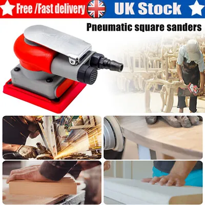 Handheld 3x4in Square Air Sander Random Orbital Polisher Machine Pneumatic Tool • £36.79