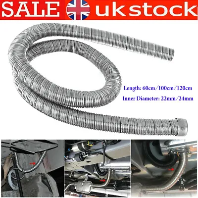 Stainless Steel Air Diesel Exhaust Pipe & Endcap 22/24mm For Webasto Eberspacher • £9.92