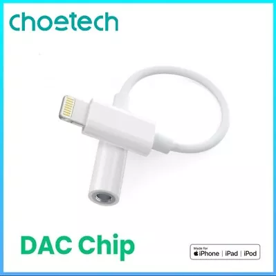 Choetech Lightning To 3.5mm AUX Adapter Headphone Jack Cable DAC Chip IPhone 14  • $16.95