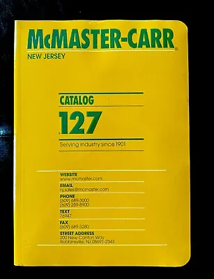 McMaster Carr 127 New Jersey NJ Edition Catalog Book Brand New Factory Sealed !! • $59.71