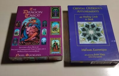 Tarot & Healing Cards.. 2 Box Sets...The Dragon Tarot/Crystal Oversoul Attunemen • £15