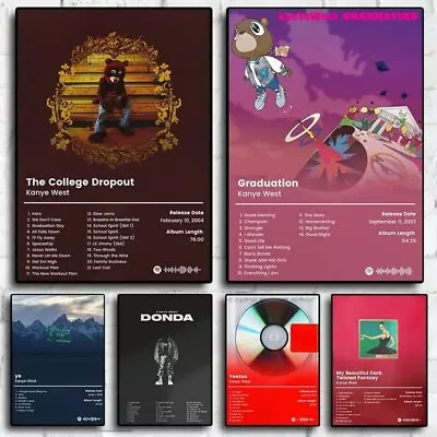 Kanye West Album Cover Posters  Home Decor Wall Art Mural Room Decor • £9