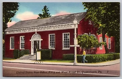Quakertown Pa Post Office Fifth & West Broad St United States Postcard • $7.99
