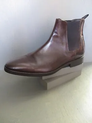 $99.99 • Buy Bruno Magli Cuneo Brown Leather Made Italy Chelsea Beatle Ankle Boots 10.5