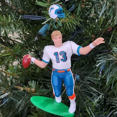 Dan Marino Miami Dolphins Football NFL Xmas Tree Ornament Holiday Vtg JERSEY #13 • $10.98