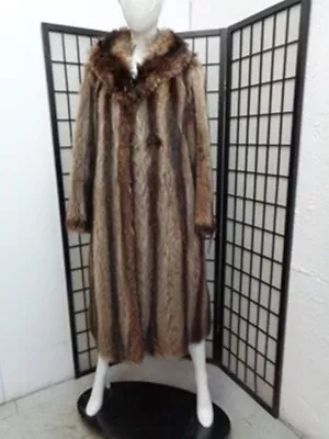 Mint Natural Canadian Raccoon Racoon Fur Coat Jacket Women Woman Size 4-6 Small • $195