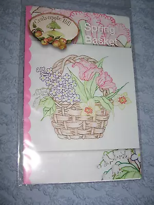 Crabapple Hill Stitchery Embroidery Pattern Spring Basket NEW UNUSED 276 Hawkey • $9.99