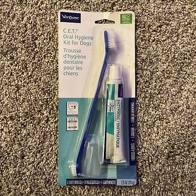 Virbac C.E.T. Oral Hygiene Kit For Cats And Dogs Toothpaste | 3 Piece Set | New! • $12.99