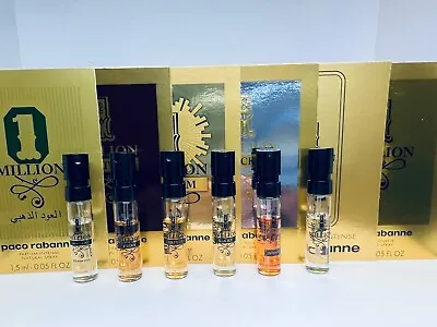 Paco Rabanne 1 Million Men Perfume Collection Sample Spray Vials 6pc Set • $28.95