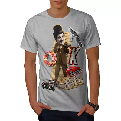 Wellcoda Charlie Chaplin Mens T-shirt Vintage Graphic Design Printed Tee • £15.99