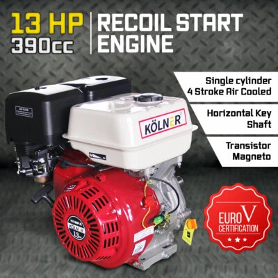 $419 • Buy New Kolner 13hp 25.4mm Horizontal Key Shaft Q Type Petrol Engine - Recoil Start