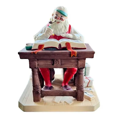 Norman Rockwell Vintage 1980 Santa Claus Checking His List Christmas Figurine • $74.99