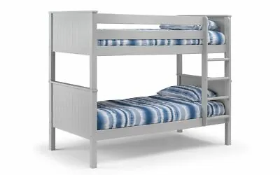 Dove Grey Solid Pine 3FT Single Bunk Bed (Splitable) L201.5cm X H164cm MAIDSTONE • £459