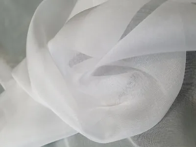 £1.67 • Buy 100% Pure Silk Fabric Chiffon - 5.5 Momme - Multiple Colours - 45 