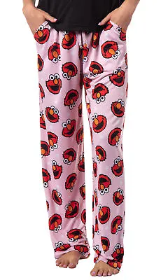 Sesame Street Women's Elmo Muppet Face Tossed Print Sleep Pajama Pants • $29.95