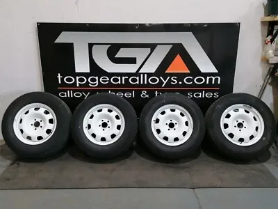 18  Land Rover Defender White Steel Wheels & Tyres L8b2-1007-ab • $740.51