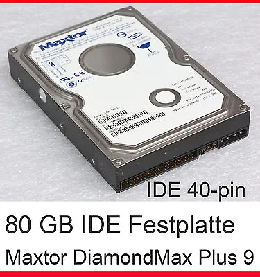 Fast 80 GB Ide Hard Drive HDD Maxtor Diamond Plus 9 35   889 CM 7200 & / M F6 • £30.26